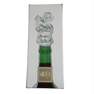 Mikasa Clear Crystal Angel Wine Bottle Stopper Cherub Song Elegant Gifts
